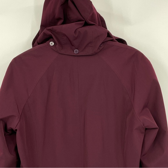 London Fog Womens Hooded Topper Jacket Size Large Burgundy - Picture 7 of 10